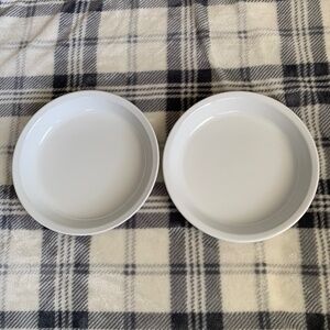 CorningWare White Pie Plates Lot 9x1.25 USA Bakeware Dishes